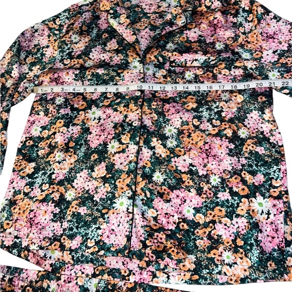 EUC Victoria’s Secret Floral Matching Long Pajama Pants Set Size Medium Regular - Picture 8 of 13